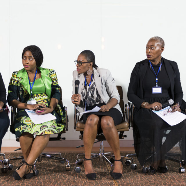 A Group of Business Women Participating in a Panel Discussion